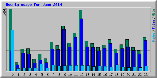 Hourly usage for June 2014