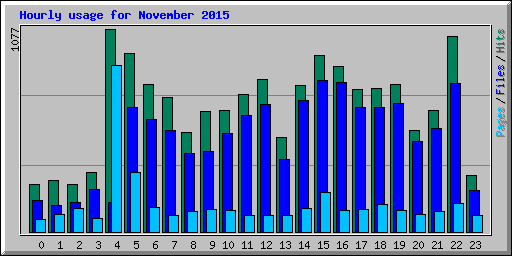 Hourly usage for November 2015