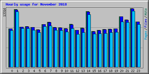 Hourly usage for November 2018