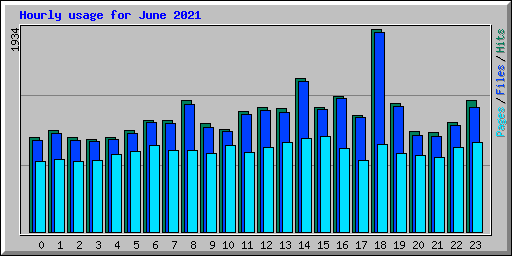 Hourly usage for June 2021